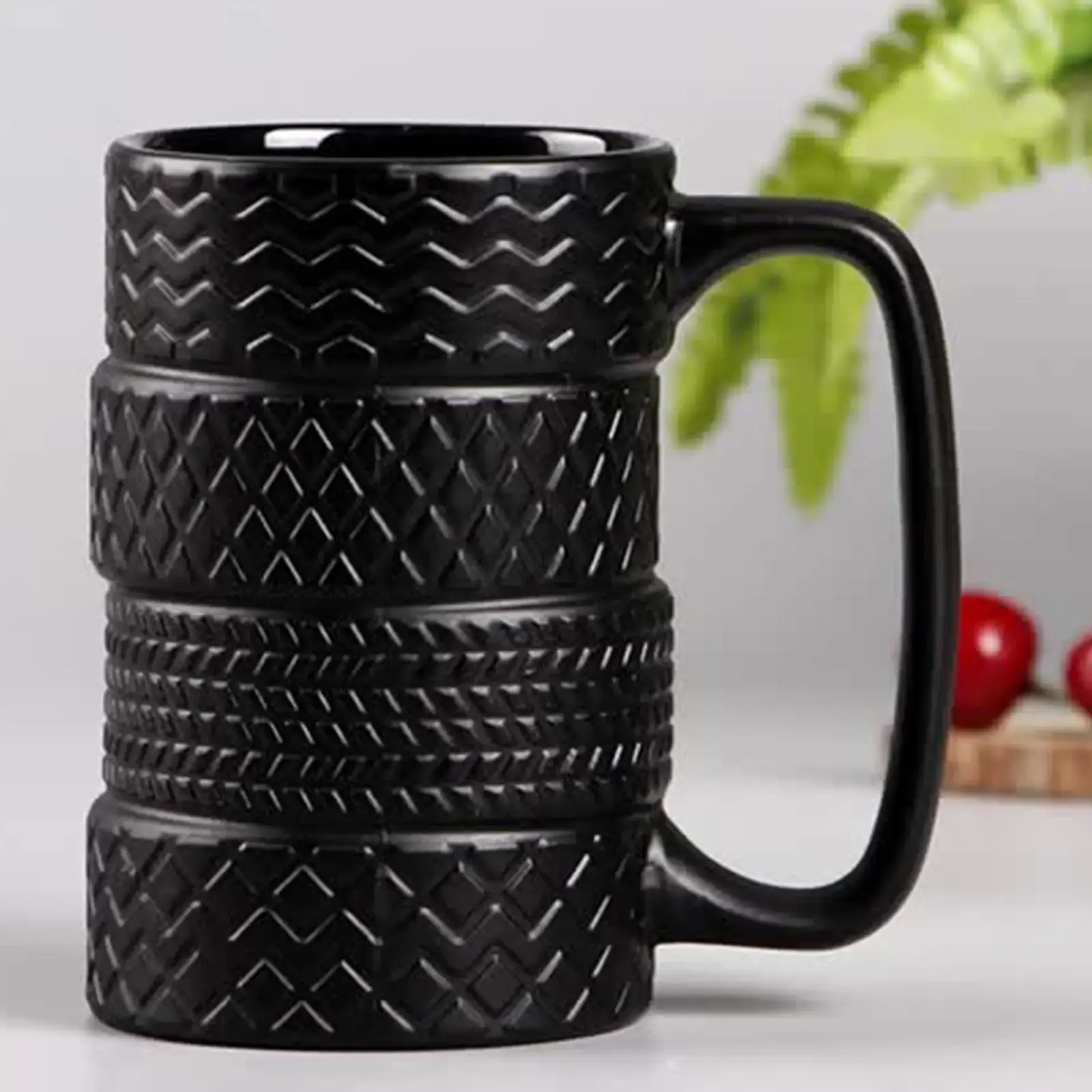 Ceramic Tyre Tire Coffee Mug Car Mug Morning Cup Juice Milk Mugs for Birthday Holiday Gifts Coffee Cups