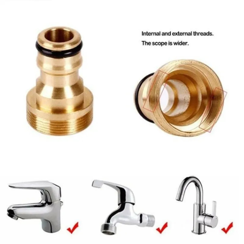 23mm Garden Watering Tools Universal Kitchen Hose Adapter Brass Hose Faucet Connector Mixer Hose Adapter Tube Joint Fitting Home