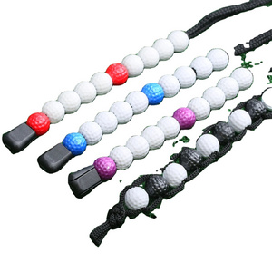 Useful Nylon Braid Golf Stroke Score Counter With Plastic Golf Ball Beads Putt Counter Sports Score Counter Golf Training Aids