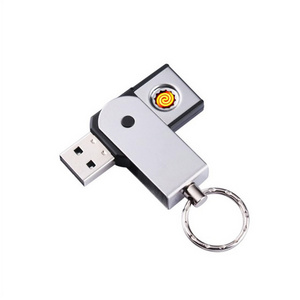 Portable Electric Novelty Lighter Windproof Environmental Protection Tool USB Charging Lighter Flameless No Gas Keychain Lighter