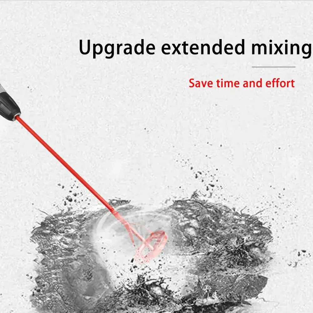 Hexagon Shaft Plaster Paint Mixer Mixing Paddle Rod Electric Drill Construction Agitator Mud Grouting Mortar Tool