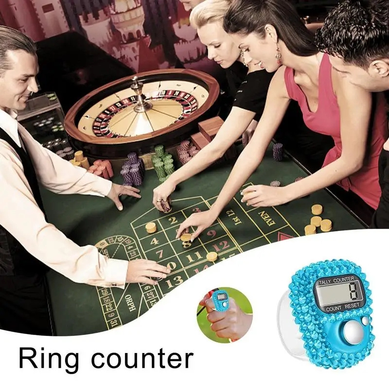 Electronic Digital Finger Ring Tally Counter Hand Held Knitting Row Counter Clicker Mini Point Marker Counter LCD