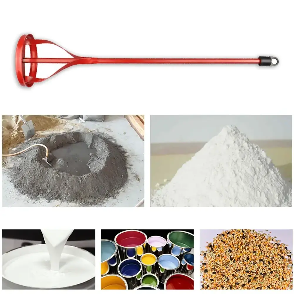 Hexagon Shaft Plaster Paint Mixer Mixing Paddle Rod Electric Drill Construction Agitator Mud Grouting Mortar Tool