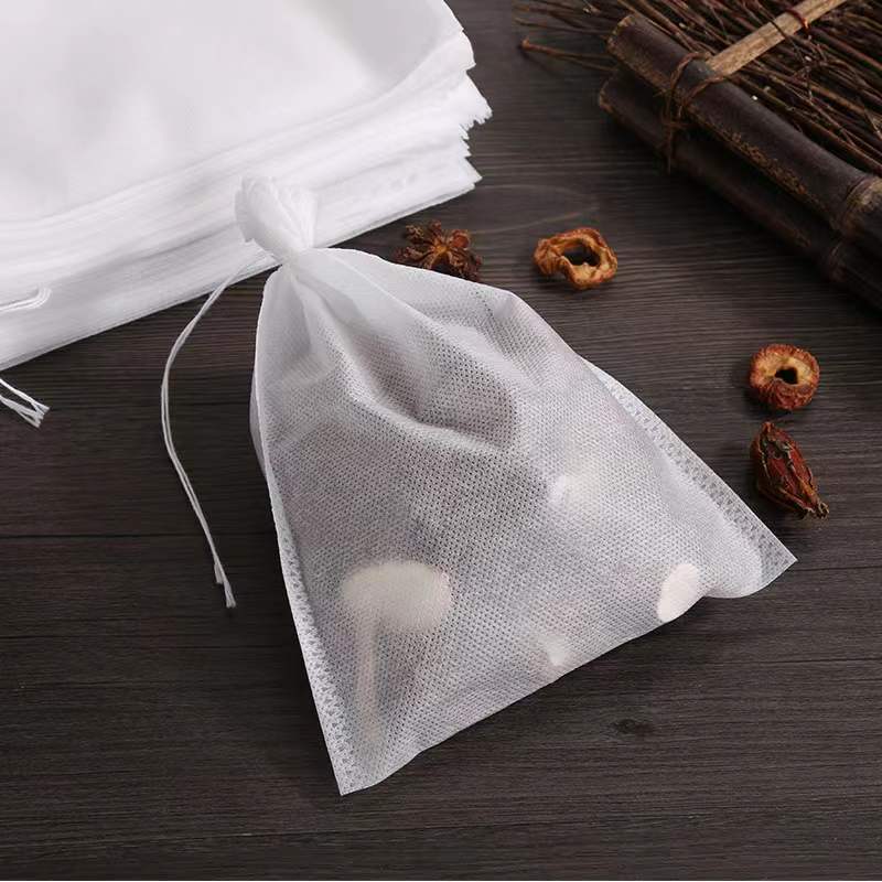 100pcs Tea Bags Non-woven Fabric Filter for Spice Tea Infuser with String Heal Seal Disposable  Empty Tea Bags