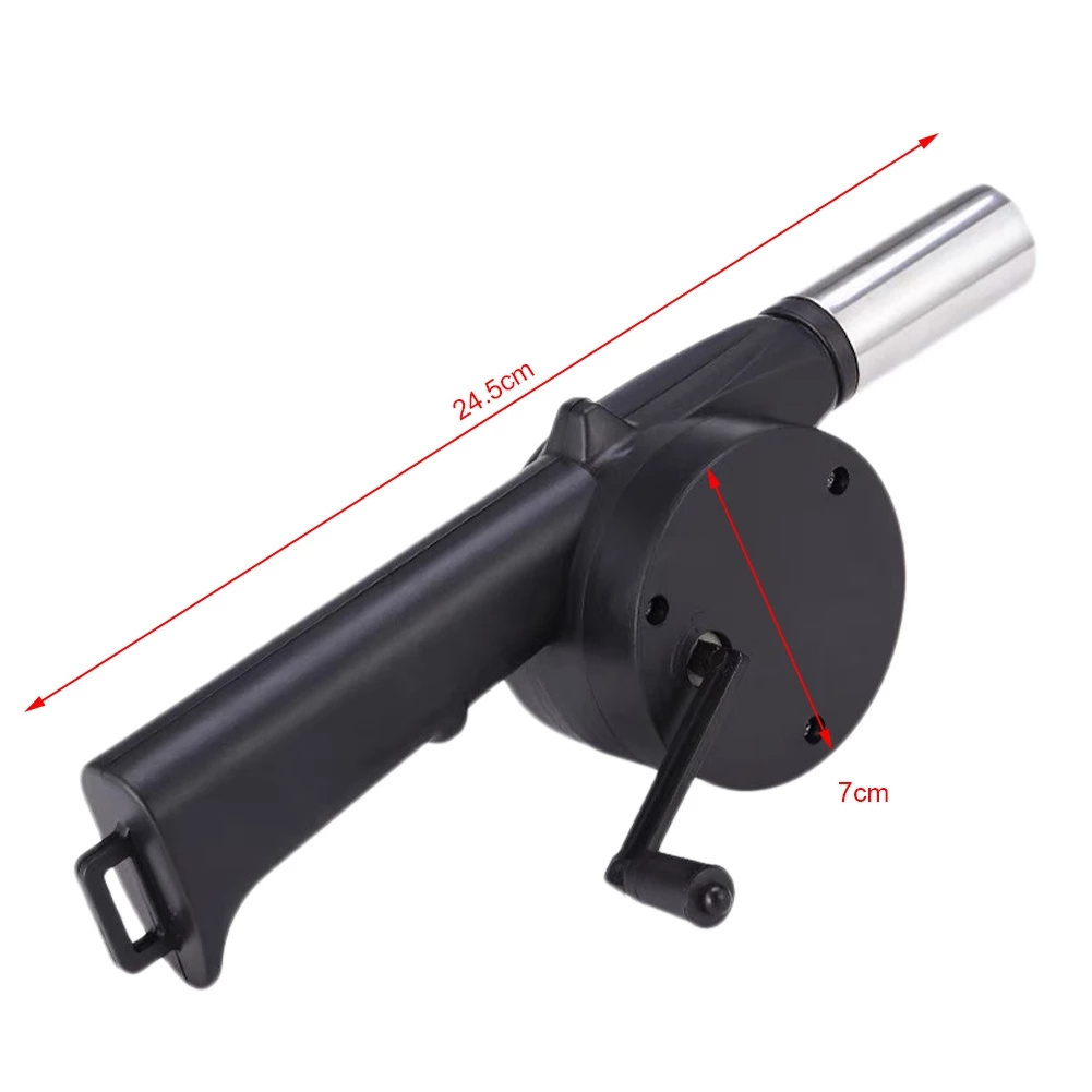 Outdoor Cooking BBQ Fan Air Blower For Barbecue Fire Bellows Hand Crank Tool Picnic Camping BBQ Barbecue Tool