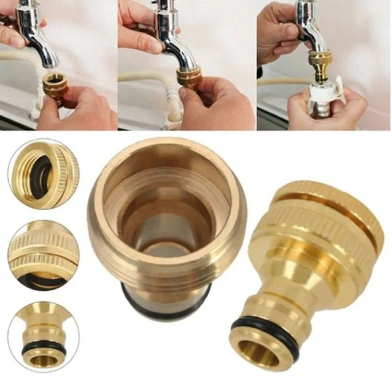 23mm Garden Watering Tools Universal Kitchen Hose Adapter Brass Hose Faucet Connector Mixer Hose Adapter Tube Joint Fitting Home