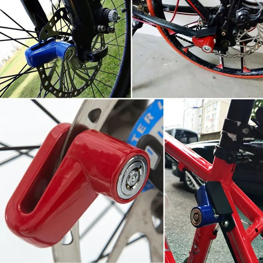 Motorcycle Sturdy Wheel Disc Brake Lock Security Anti Thief Alarm Motorcycle  Anti theft Disk Disc Brake Rotor Lock