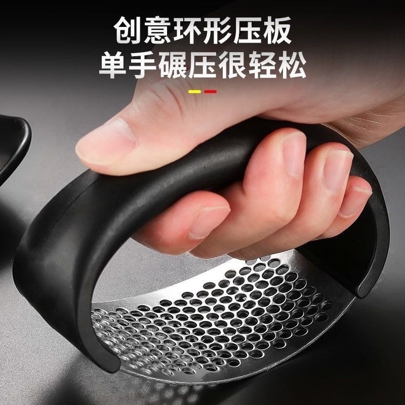 1Pcs Stainless Steel Garlic Press Crusher Manual Garlic Mincer Chopping  Tool Home Garlic Masher Artifact Kitchen Gadget