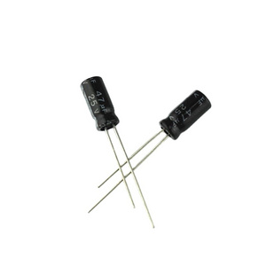 Factory Wholesale Electronic Components Long Life High Frequency Capacitor 47Uf 25V Radial Aluminum Electrolytic Capacitor