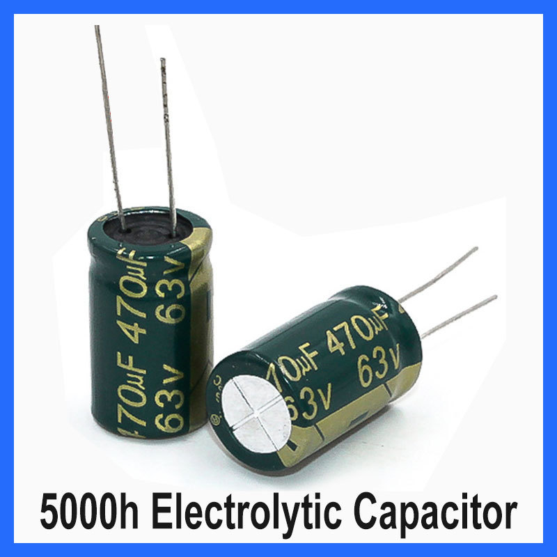 Factory Wholesale Electronic Components Long Life High Frequency Capacitor 47Uf 25V Radial Aluminum Electrolytic Capacitor