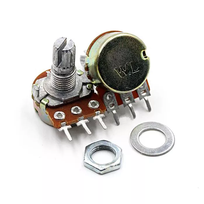 Variable Resistor Potentiometer 15MM Shaft 1K Ohm B1K Wh148 Dual Rotary Potentiometer 6 Pin For Audio Amplifier