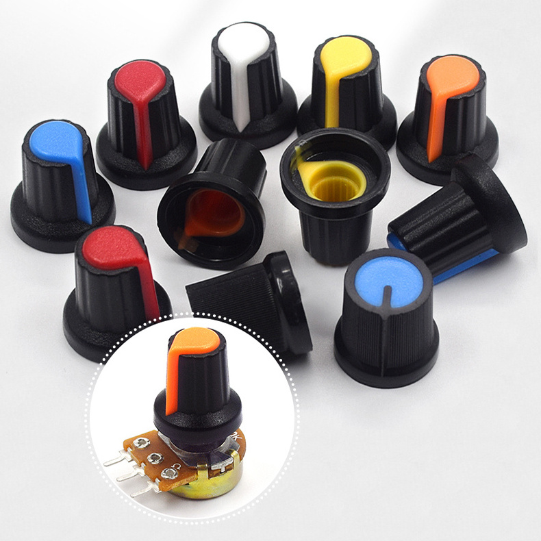 15X17mm Volume Knob Wh148 Potentiometer Knob Plastic Control Knob 6mm For Audio Amplifier