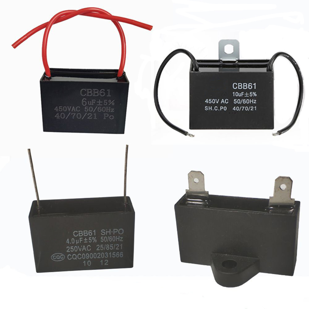 Factory High Quality Durable 2Mf Ac Motor Capacitor 450V 6ufCbb61 Capacitor