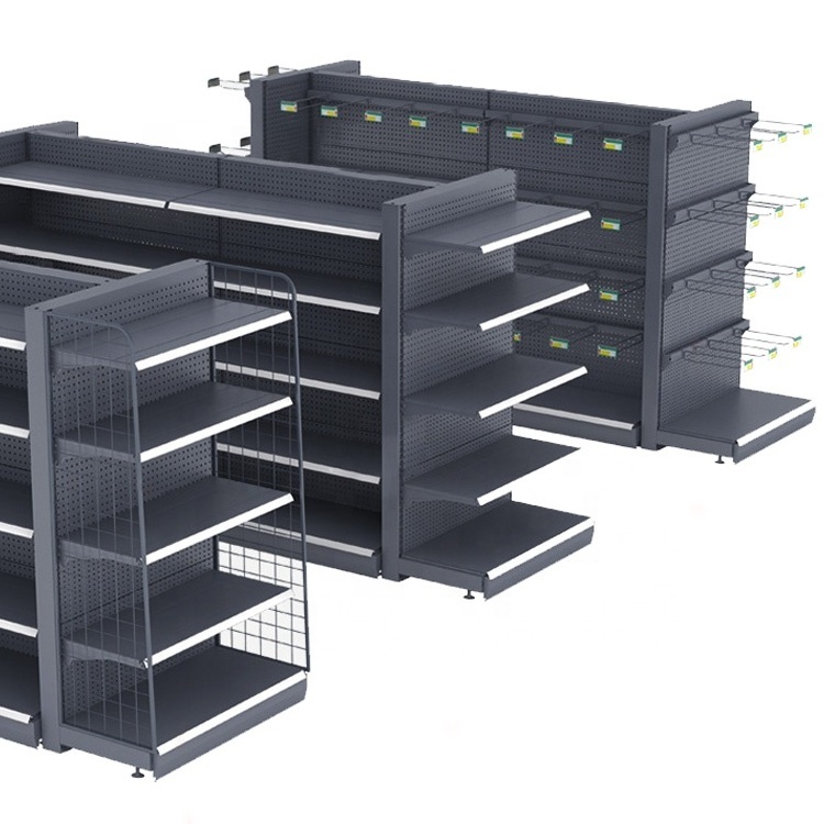 Gondola Supermarket Metal Display Racks Grocery Store Shelving  for Grocery General Store shop rack