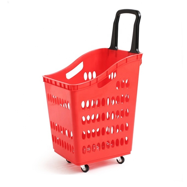 Supermarket plastic shopping cart shopping basket  Plastic Retail Store Carry Supermarket Shopping trolleys