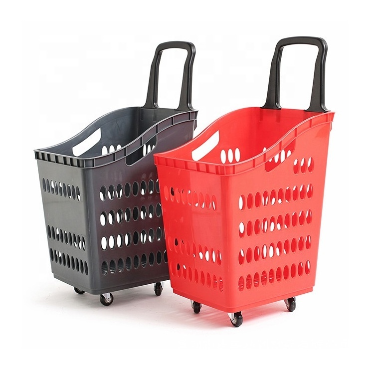 Supermarket plastic shopping cart shopping basket  Plastic Retail Store Carry Supermarket Shopping trolleys