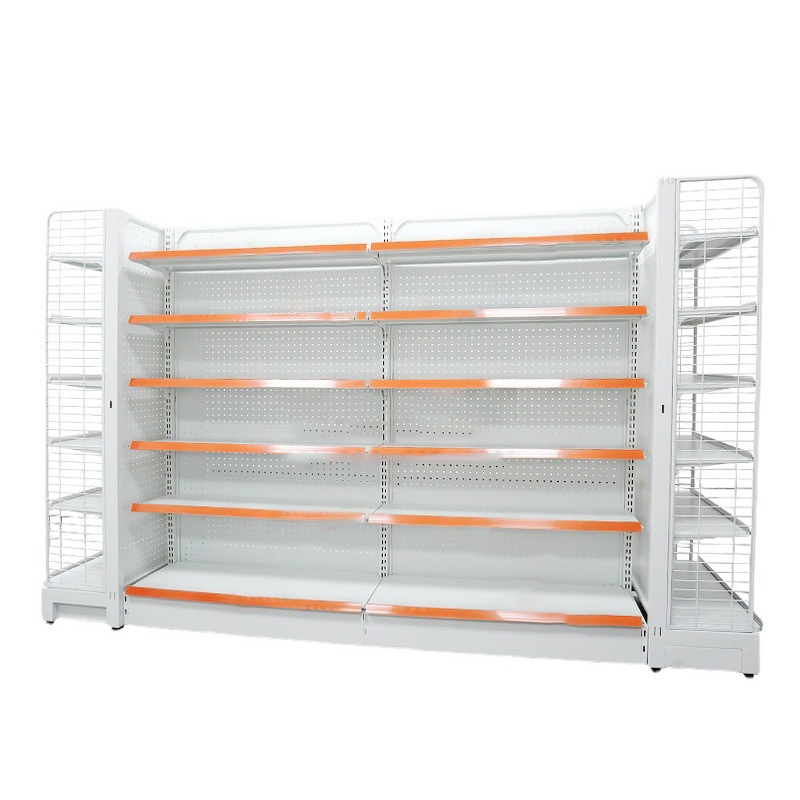 Grocery Store Display Rack Market Pharmacy Storage Shelf Steel Gondola Shelving Metal Supermarket Shelves