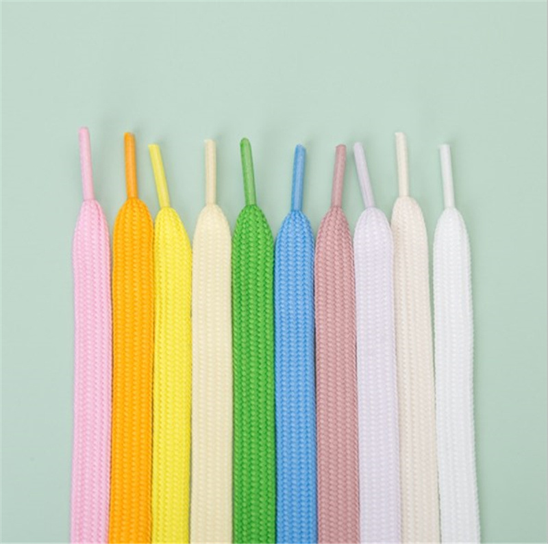 Hot Selling Polyester Weave Multicolor Flat Shoelace