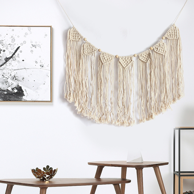 100% Organic Cotton Yarn Eco Friendly Macrame Wall Hanging