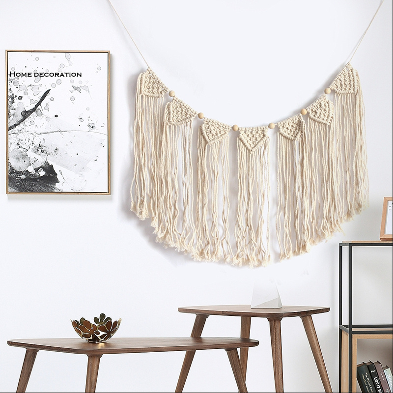 100% Organic Cotton Yarn Eco Friendly Macrame Wall Hanging