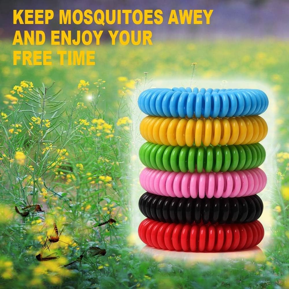 Mosquito Repellent Microfiber Bracelets (24 Count) - for Adults and Kids, DEET Free Wristbands