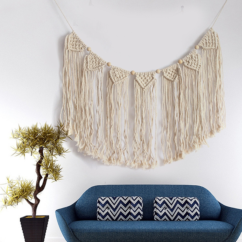 100% Organic Cotton Yarn Eco Friendly Macrame Wall Hanging