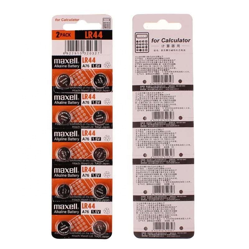 Maxell LR44 1130 Lr41 Alkaline button battery 0 mercury battery ag13 alkaline button cell lr44 battery