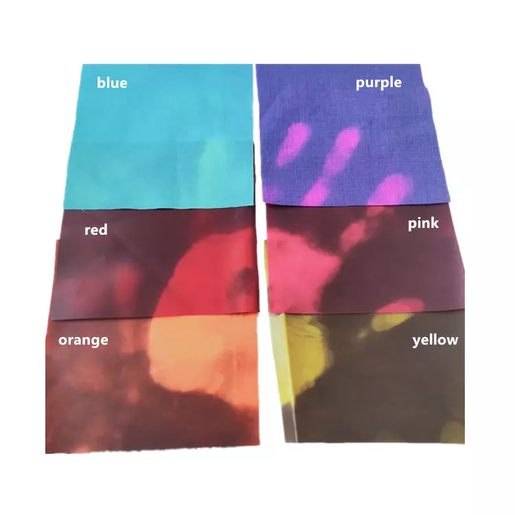 color changing fabric 75D polyester taffeta waterproof colour change thermochromic fabric for beach shorts