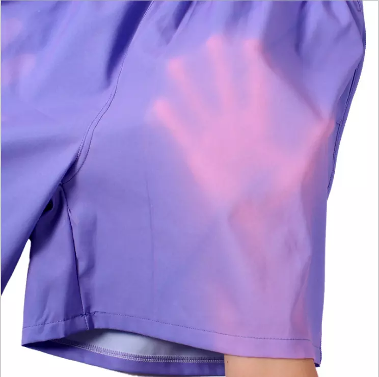 color changing fabric 75D polyester taffeta waterproof colour change thermochromic fabric for beach shorts