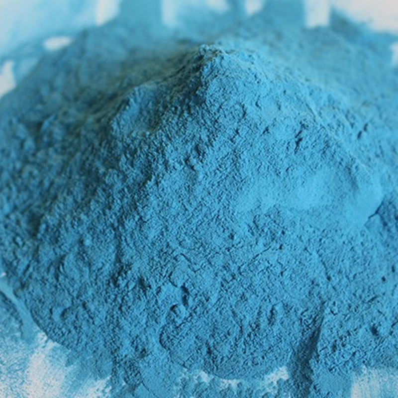 High temperature plastic alkaline ceramic phthalocyanine blue inorganic pigment