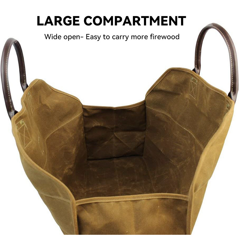 Multifunctional Durable Indoor Camping Fireplace Wood Stove Accessories Firewood Log Carrier Tote Bag