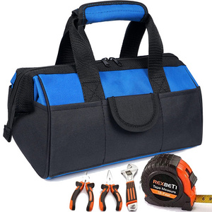 Waterproof Large Storage Multifunctional Heavy Duty Portable Canvas  Tools Tote Bags Zippered Electrician Tool Bag For Tools