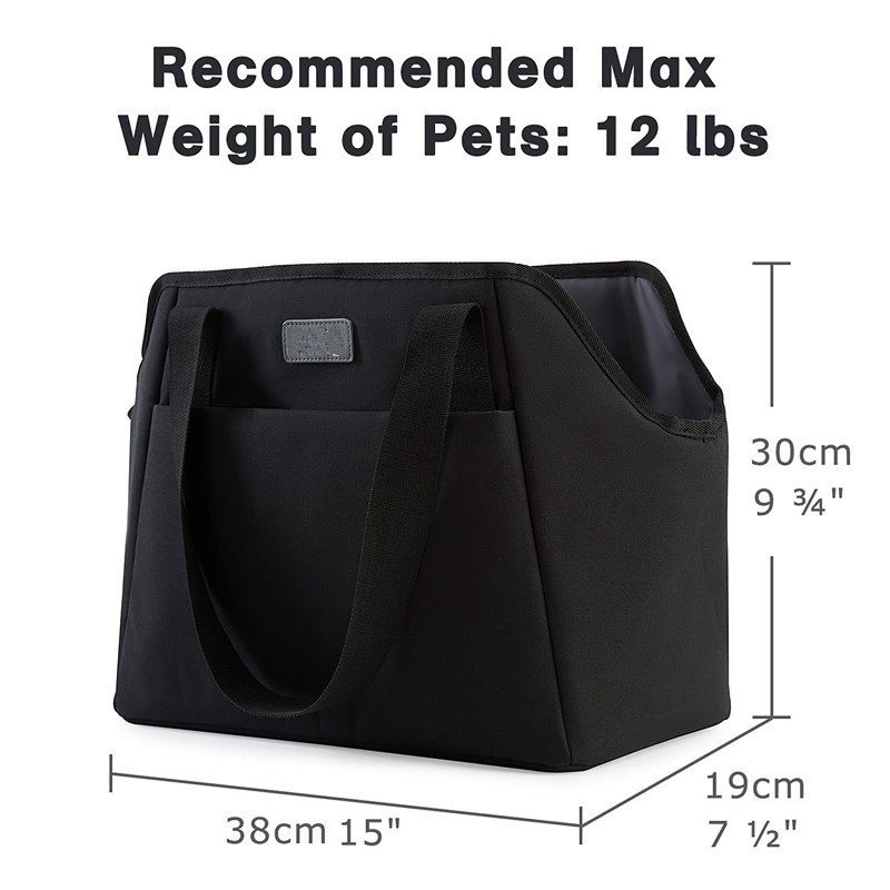 Factory Portable Soft-Sided Pet Carrier Tote Bag Small Dog Cat Carrier Purse with Adjustable Safety Tether