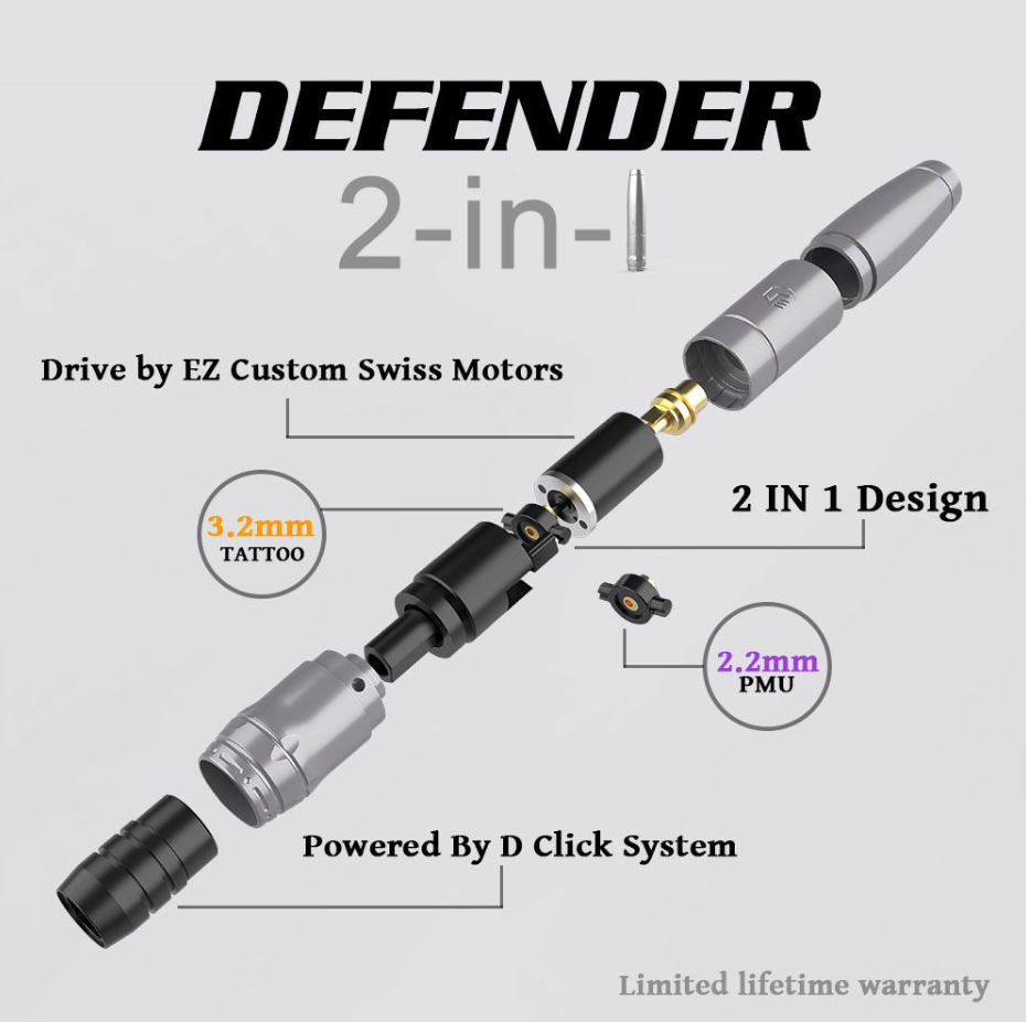 EZ Swiss Motor DEFENDER 2-IN-1 Professional Eyebrow Microbalding Tattoo Pen Permanent Make up machine tattoo