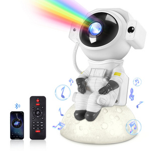 360 Degree Adjustable and Timer Projector Night Light Rechargeable Cute Astronaut Night Light for Kids Bedroom Decoration Light