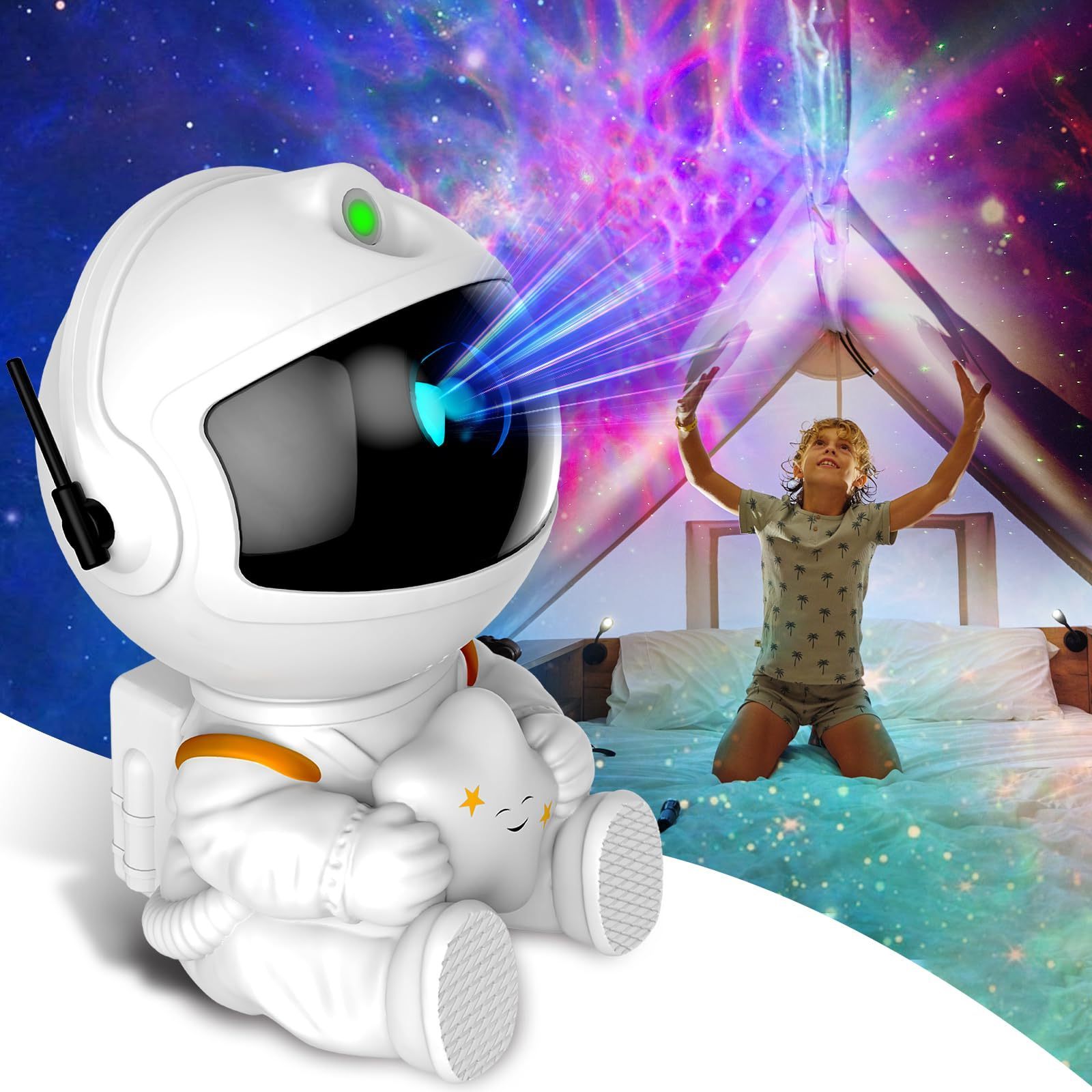 3D Astronaut Character Night Light Novelty Nebula Star Night Lamp Starry Projector Light Cheaper Price Night lights For Kids