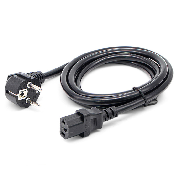 EU Power Cord 1.5m 1.8m 6ft Euro Plug Schuko to IEC C13 Power Supply Cable For PC Computer