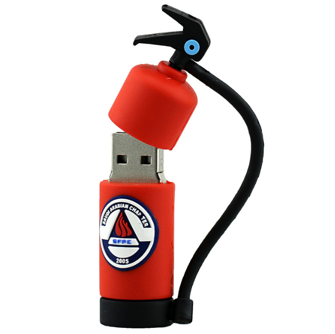 Wholesale Fire Extinguisher Model 8GB 64GB USB Flash Drive Fire Hydrant USB Drive PVC Custom Logo Promotional Gifts