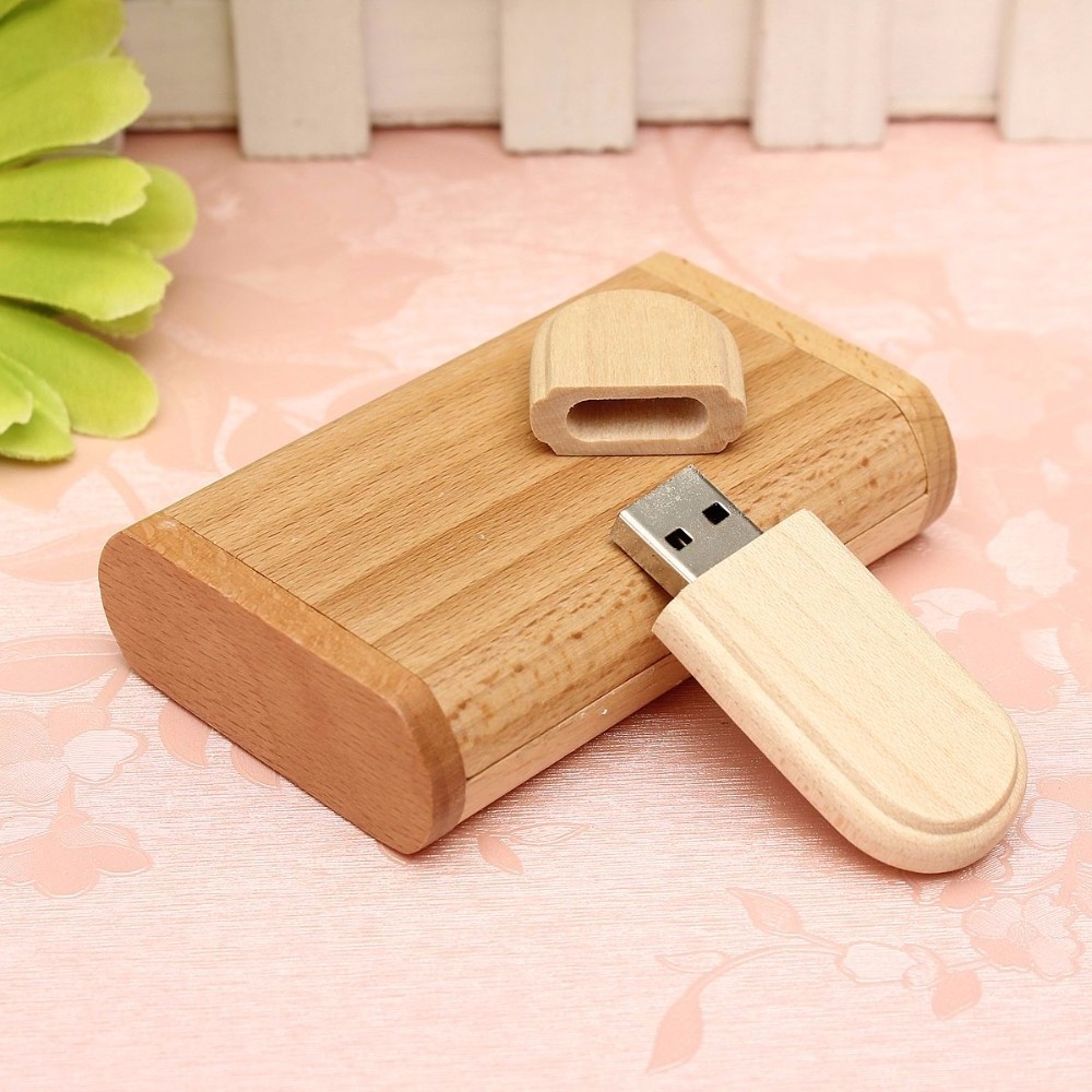 High quality custom logo gift USB 2.0 3.0 32gb 64 gb 128gb pen drive memory sticks Wooden USB flash drive with wood box