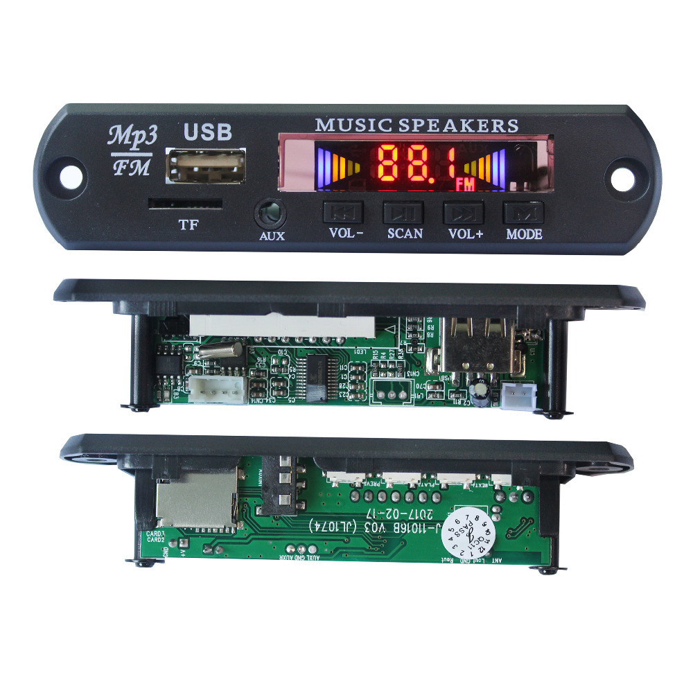 Car Mp3 Player 5V Volt Usb Deocder Radio Fm Transmitter Module ,Cheap Speaker Audio Circuit Decoder Board With Tf Card