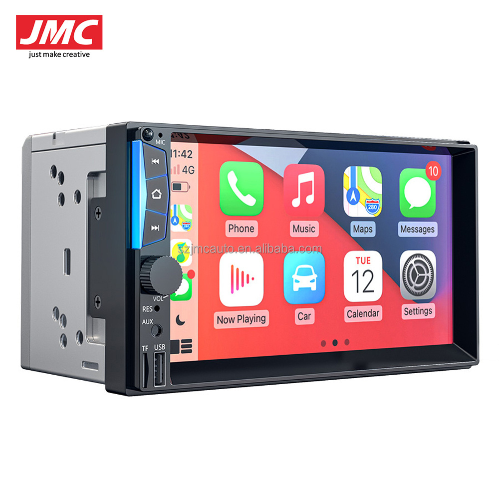 JMC 2DIN 7inch MP5 Player CarPlay Android Auto FM BT IPS Touch Screen Support HD Rear Camera For Universal Car Stereo