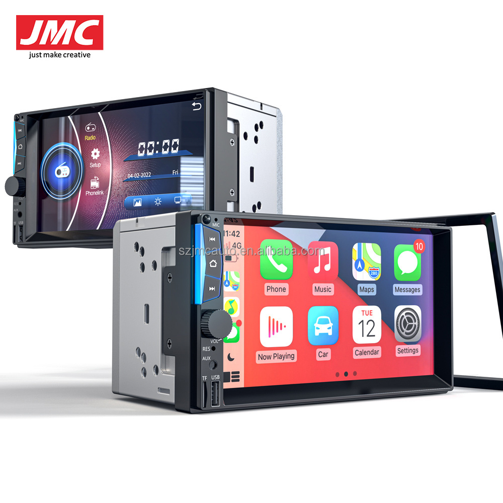 JMC 2DIN 7inch MP5 Player CarPlay Android Auto FM BT IPS Touch Screen Support HD Rear Camera For Universal Car Stereo