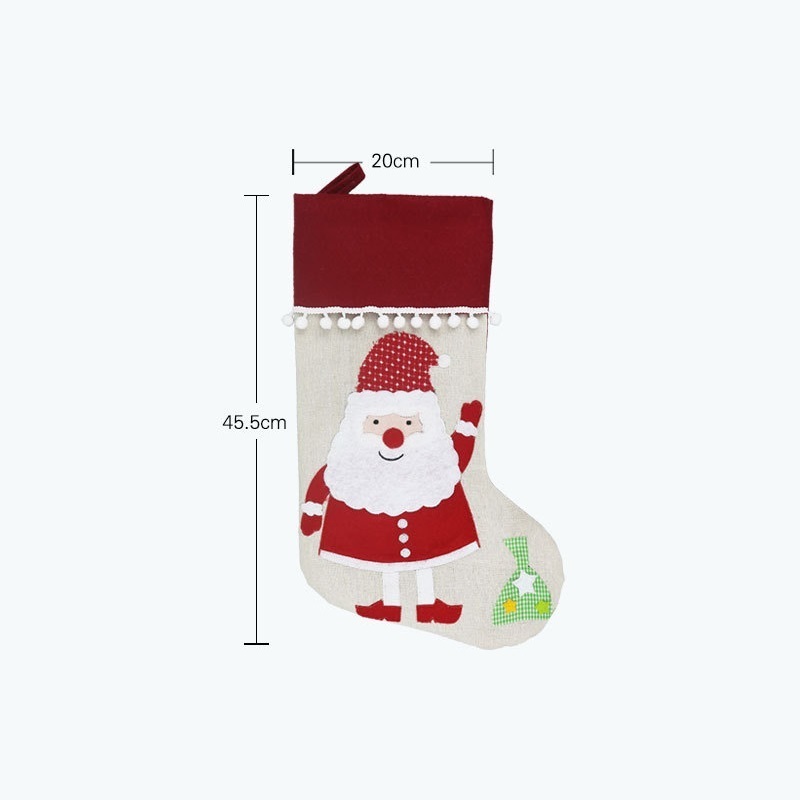 Christmas Stocking Decorations Supply Xmas Tree Ornaments Eve Kids Gift Bag Opp Bag Packaging Available