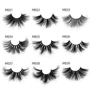 100% Mink Fur False Eyelashes Wholesale Private Label Free Sample Customize Packaging Real 3D Mink Eyelashes