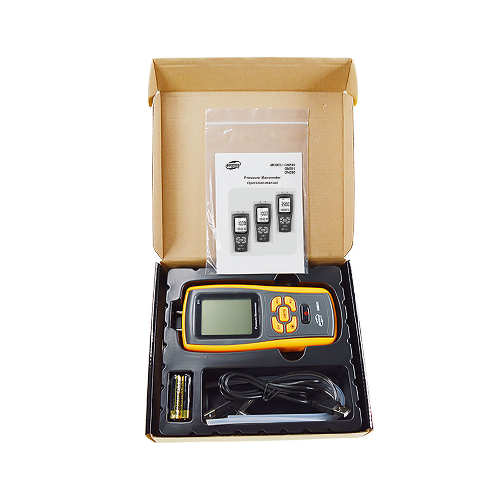 GM511 Digital Pressure Manometer Air Differential Gauge Portable