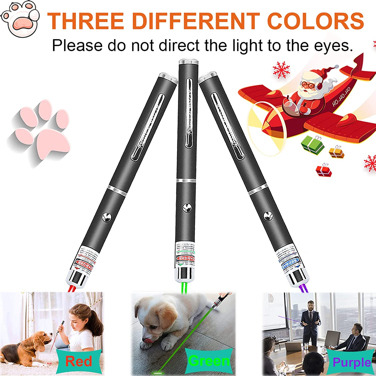 Petdom High Power Laser Light Pen Playing Training Chaser Interactive Cat Toys for Indoor Cats Dogs Pet Pointer Toys Sustainable