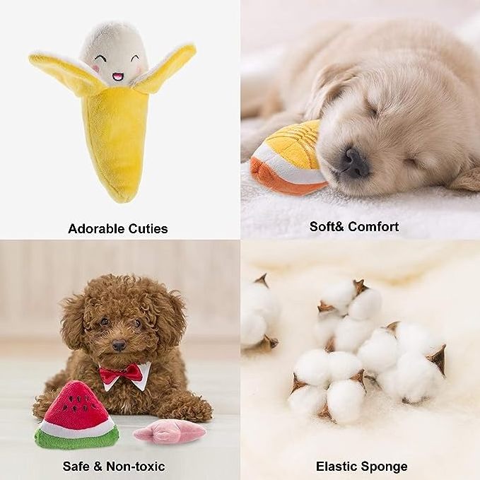 Plush Small Dog Toys for Dogs, Stuffed Dog Toys with Squeakers,12 pcs Puppy Toys with a Carrying Bag for Small Medium Size Dogs