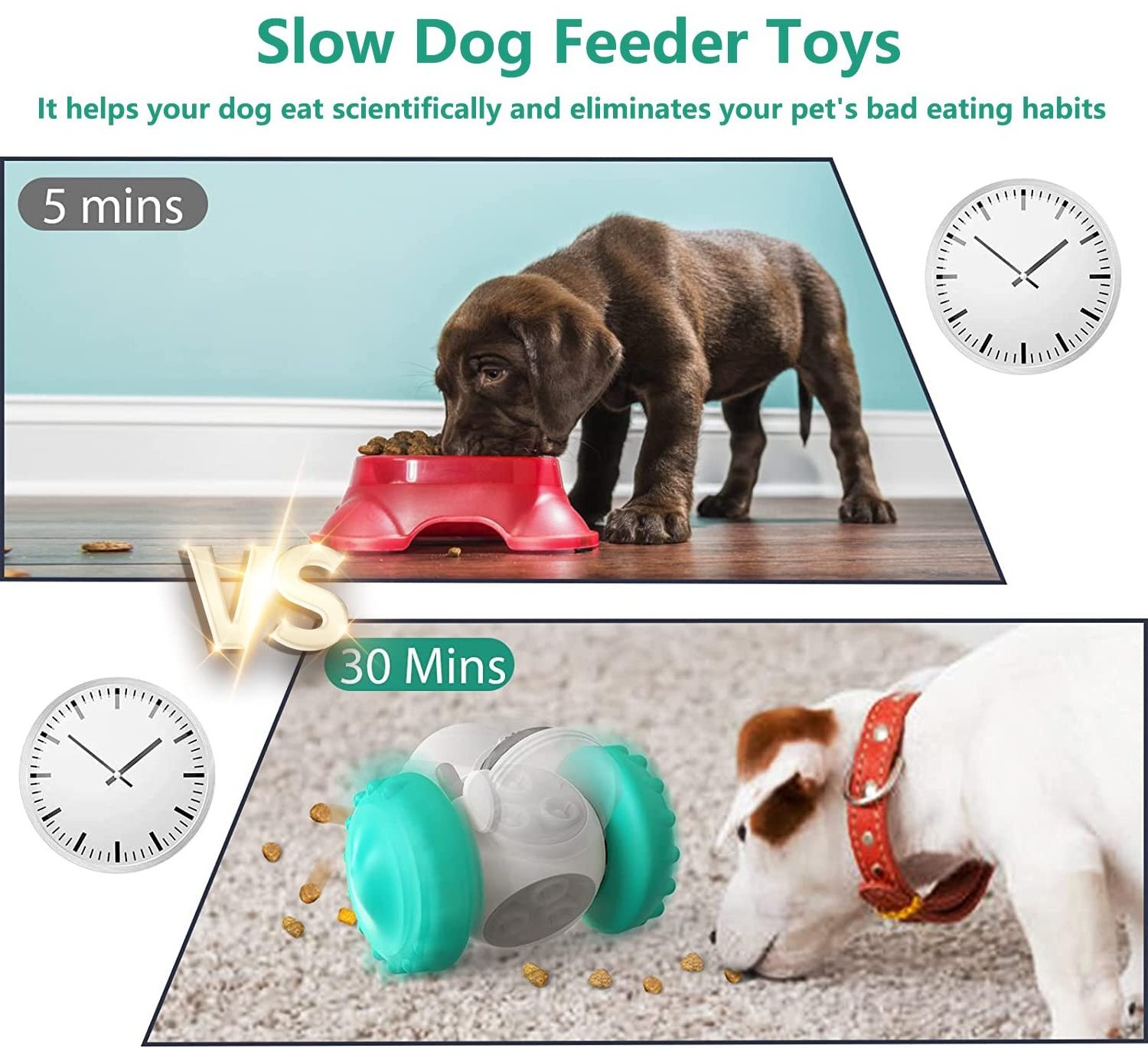 Petdom Puzzle Slow leak Feeder Toys for Dogs Fun Multifunction Interactive Chase Dog Cat Toys Pet Leaky Food Indoor Outdoor Toy