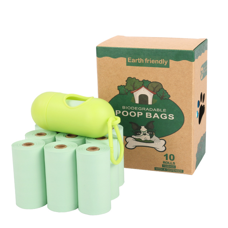 Custom Logo Printed Dog Cornstarch Eco Friendly Biodegradable Compostable Poo Waste Bags For Pet Dogs Poop Bags