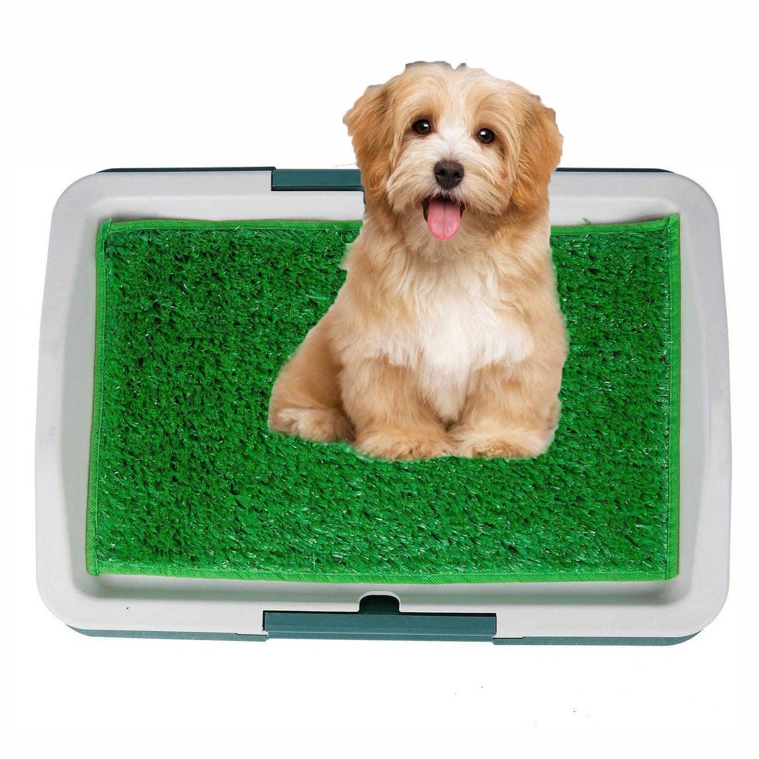 Artificial Grass Indoor Potty Trainer Tray Puppy Dog Training Pet Toilet Dog Grass Pee Pad Sustainable Litter Cat Scoop Plastic